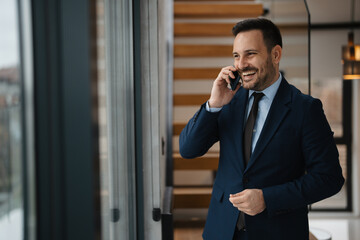 Businessman talking on the phone