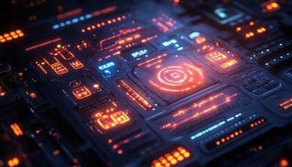 Obraz premium Advanced Document Management for Regulatory Compliance and Governance Standards in a Futuristic Digital Workspace