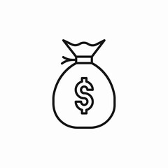 money bag icon sign vector