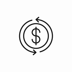 money exchange icon sign vector