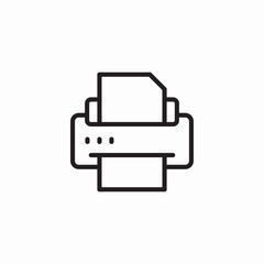 print printer icon sign vector