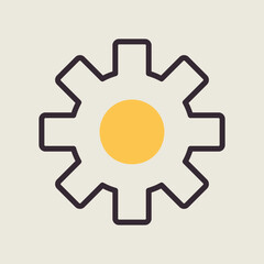 Settings icon with additional gears symbol