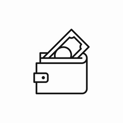 wallet money icon sign vector