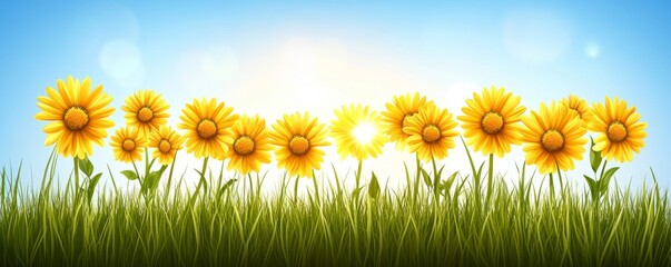 Obraz premium grass and sun