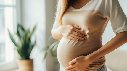 Expecting mothers bask in sunlight, holding their bellies with joy, symbolizing love and anticipation for their newborn.