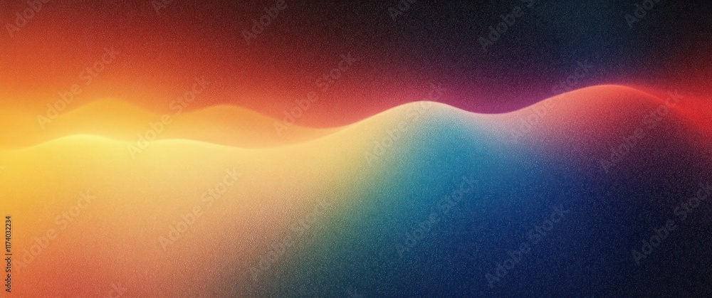 Poster vibrant gradient background abstract design with glowing colors in smooth modern style