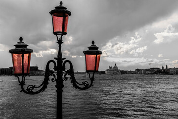 Italy, Venice. Street light.