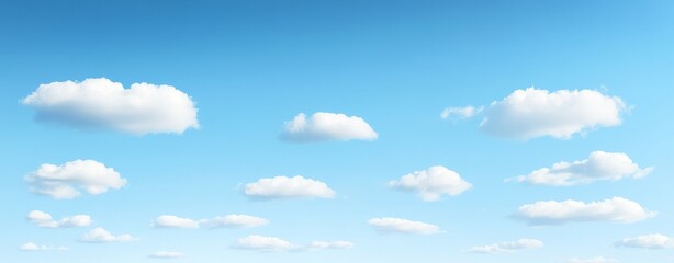 Concept for International Day of Clean Air for Blue Skies: A serene image of white cotton-like clouds set against the backdrop of a clear, blue sky