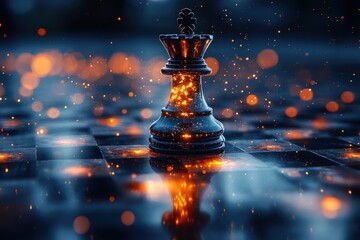 Digital Chess King Strategy Technology AI Gaming Leadership Decision-Making Market Analysis Risk Assessment