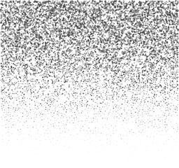 sparkling abstract silver glitter background, metal Christmas confetti falling. light shining Flying glitter dots particles, sparkle vector border backdrop.
