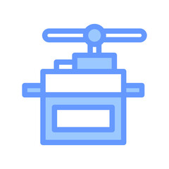 Servo Motor Blue Icon