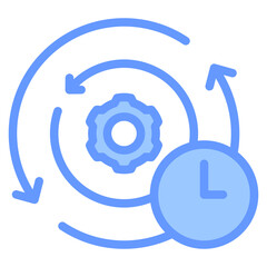 Cycle Time Blue Icon