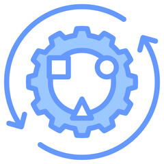 Adaptive Control Blue Icon