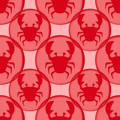 Ocean animals seamless crabs pattern for wrapping paper and fabrics and linens