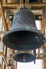 Fototapeta premium Italy, Venice. Bells in the campanile of San Giorgio Maggiore.