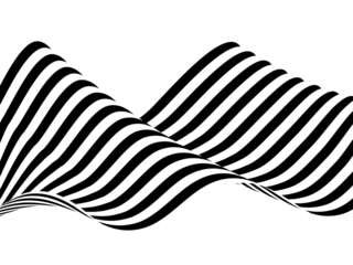 Optical art background, geometric wave design, black and white,stripes abstract . Png