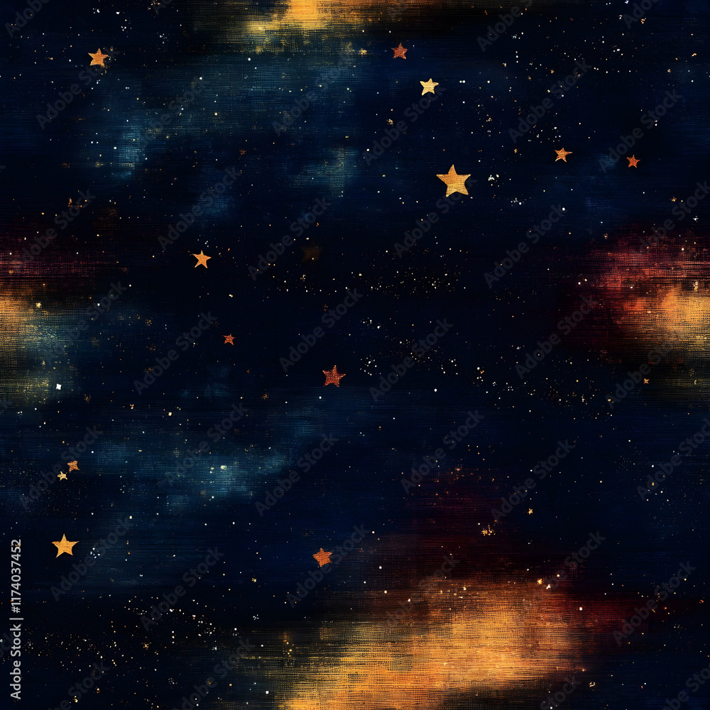 Poster celestial tapestries: nightscape textures