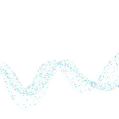 Blue sparkles flowing wave. Png
