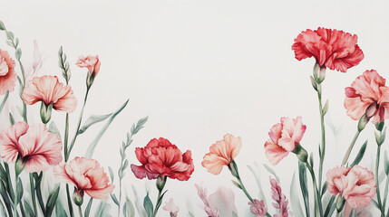 Elegant wedding invitation card background vector. Minimal hand painted watercolor botanical flowers texture template background. Design for wedding, vip cover, poster, rsvp moderncard.Valentine's Day