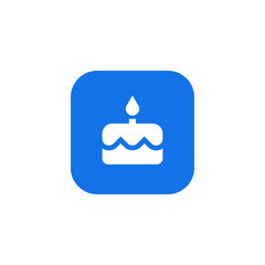 cake birthday icon sign vector