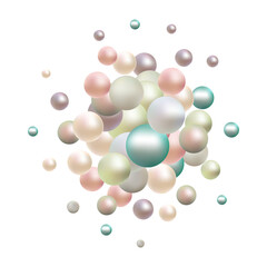 Elegant template with pearl pattern.  Png