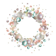 Colorful balloons with a pastel colored and soft focus. Frame. Png