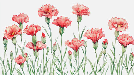 Fototapeta premium Elegant wedding invitation card background vector. Minimal hand painted watercolor botanical flowers texture template background. Design for wedding, vip cover, poster, rsvp moderncard.Valentine's Day