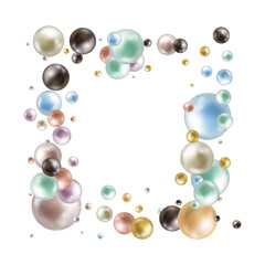 Color glossy balls. Decor element, design.  Frame Png