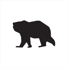 Bear silhouette symbol icon illustration. 
