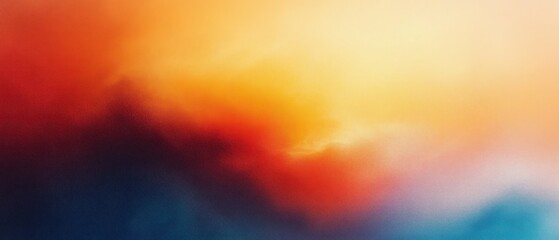 Fototapeta premium Warm Cool Abstract Color Gradient Background with Soft Focus and Grainy Texture Effect