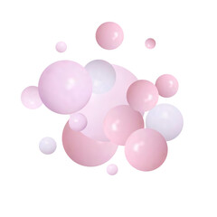 Elegant template with white and light pink pearl pattern. Png