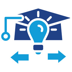 Adaptive Learning Flat Icon