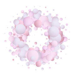 Elegant template with white and light pink pearl pattern. Png