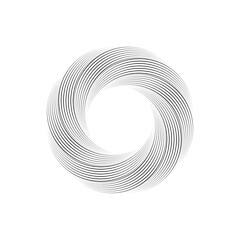 Minimal abstract symbol Circle vortex logo Png