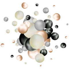 Abstract  pink balloons.  design element. Png