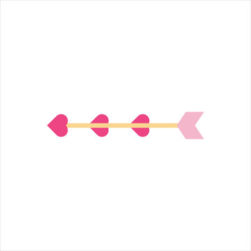 recommend clip art: red heart and arrow flat icon valentine day love icon vector design. 