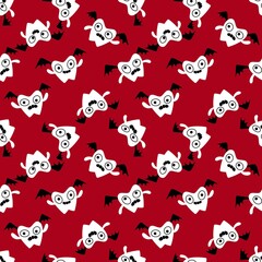 Fototapeta premium Medicine seamless teeth pattern for wrapping paper and fabrics and linens