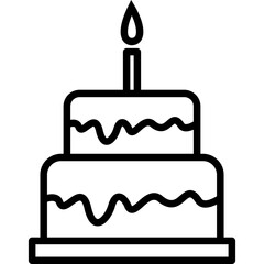 Obraz premium Birthday Cake Icon