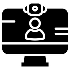 Live Session Icon Solid Black Style