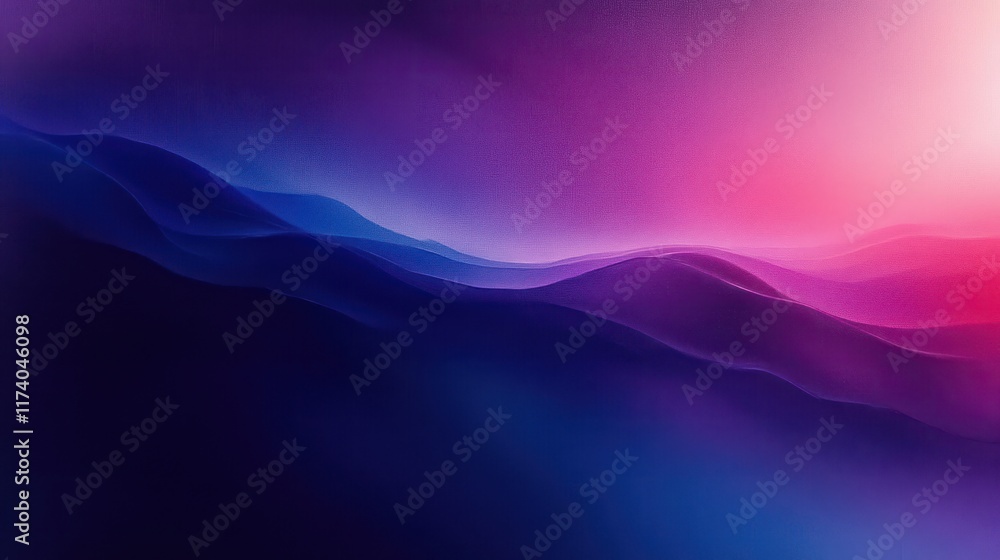Aufkleber purple blue gradient soft texture abstract background with fluid forms and gentle lighting for digit