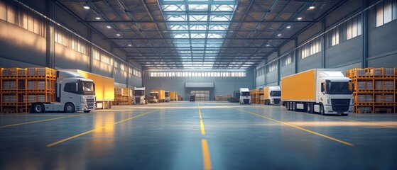 Isometric Illustration of Smart Warehouse Technology for Inventory Control With IoT and Logistics Automation