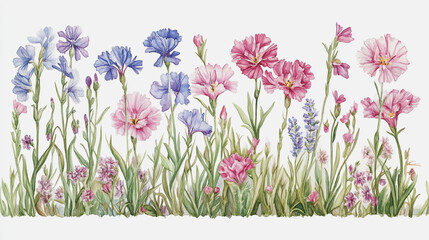 Obraz premium Elegant wedding invitation card background vector. Minimal hand painted watercolor botanical flowers texture template background. Design for wedding, vip cover, poster, rsvp moderncard.Valentine's Day