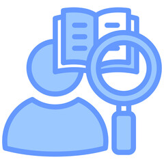 Microlearning Icon Line Blue Style