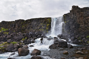 Thingvellir National Park Þingvellir, historic site, first parliament and national park UNESCO in Iceland, east of Reykjavík Europe