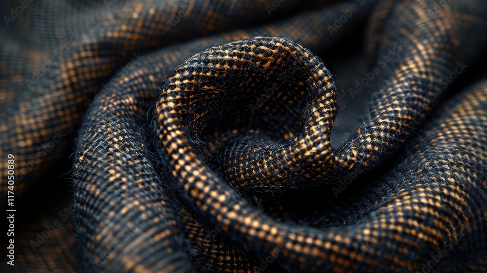 Poster a close-up of textured fabric showcasing intricate weaving patterns.