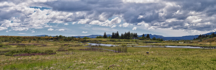 Thingvellir National Park Þingvellir, historic site, first parliament and national park UNESCO in Iceland, east of Reykjavík Europe