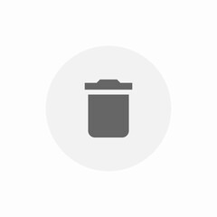 delete remove bin icon sign vector