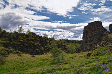 Thingvellir National Park Þingvellir, historic site, first parliament and national park UNESCO in Iceland, east of Reykjavík Europe
