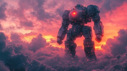 heroic anime robot giant character technology futuristic action fantasy illustration manga warrior female hero