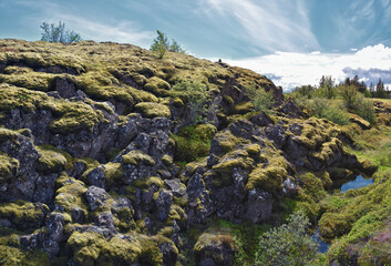 Thingvellir National Park Þingvellir, historic site, first parliament and national park UNESCO in Iceland, east of Reykjavík Europe